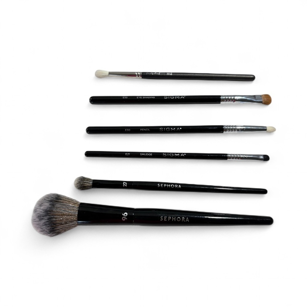 MAC Cosmetics Sephora and Sigma Makeup Brush Mix Set - Black